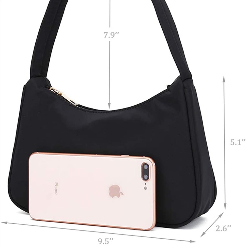 Black Nylon Shoulder Bag